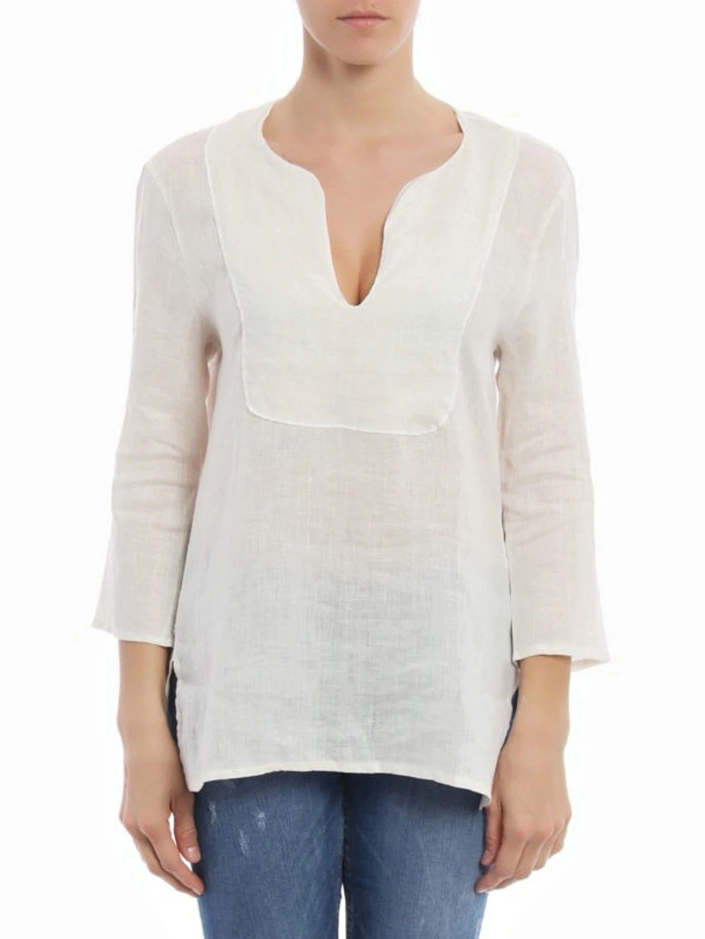 Majestic Filatures 100% Linen Tunic in White